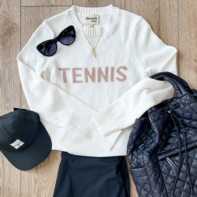 Ellsworth and Ivey Tennis Sweater in cream