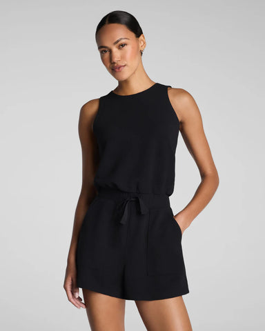 AirEssentials French Rib Romper in Very Black - Baseline Social