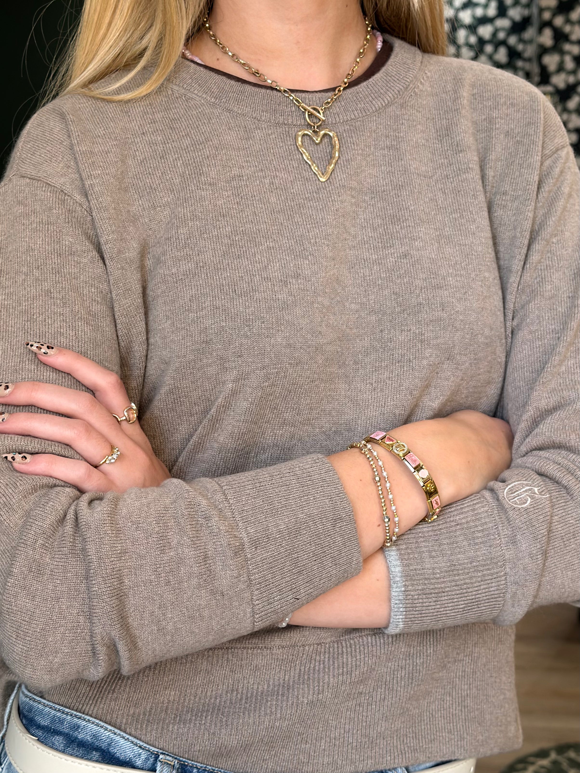Koko Crew Sweater in Clay Heather