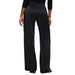 Satin Wide Leg Pant in Very Black - Baseline Social