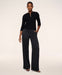 Satin Wide Leg Pant in Very Black - Baseline Social
