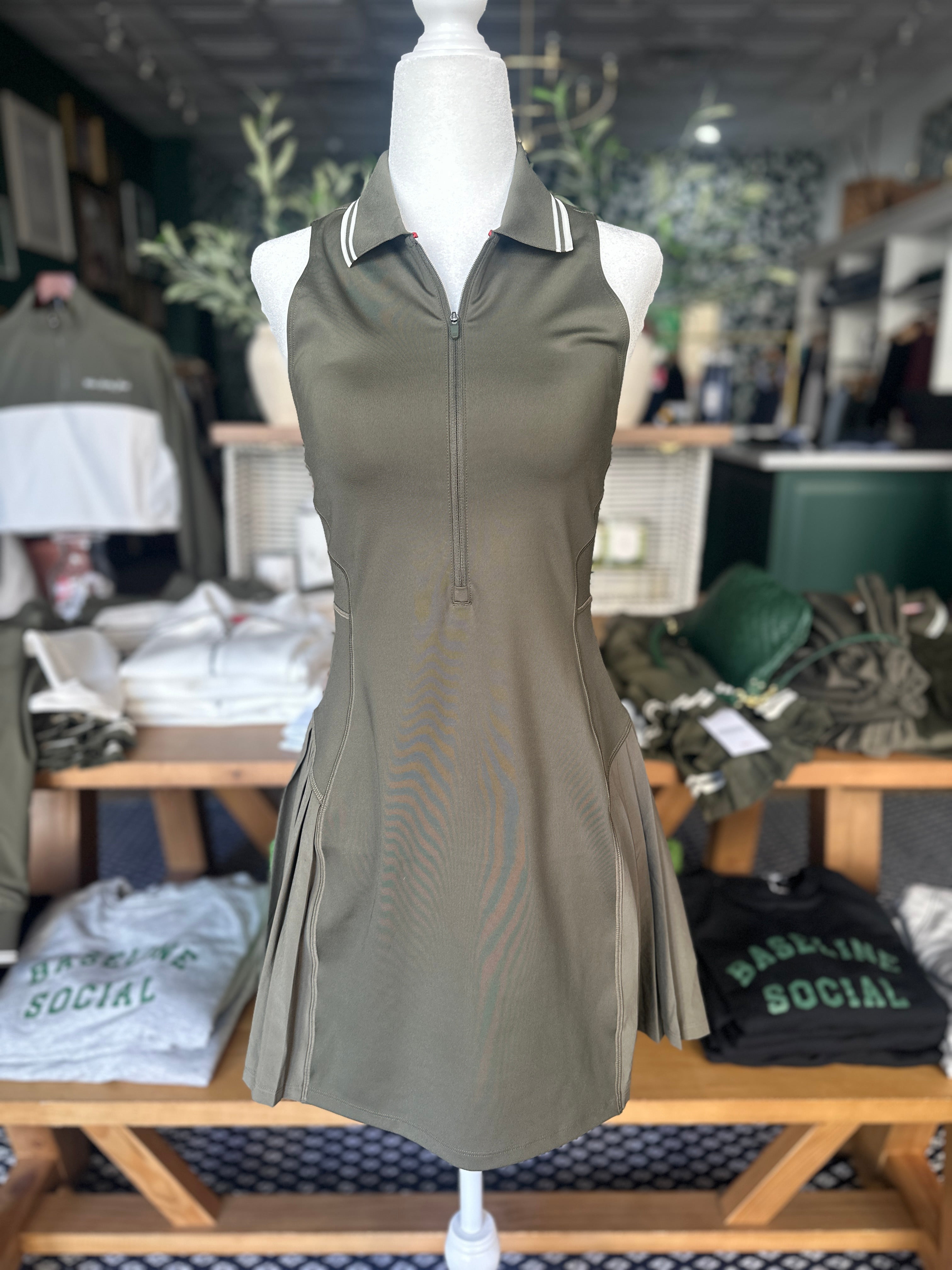 All Court Tennis Dress - Unlined in Grape Leaf - Baseline Social