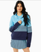 Addison Bay JV Quarter Zip in Vintage Blue/Ivy/Cabana Stripe at Baseline Social