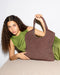 MZ Wallace Large Crochet Georgica Tote in Brown at Baseline Social