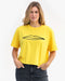 Clare V. Le Carré Tee in Bright Yellow Surrealisme Lips at Baseline Social