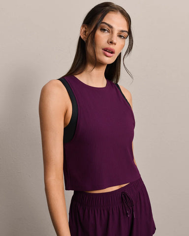 Rhone LightSpeed Layered Tank in Dark Berry at Baseline Social