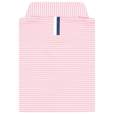Rhoback Birdie Stripe Performance Polo in Lotus Pink/White at Baseline Social