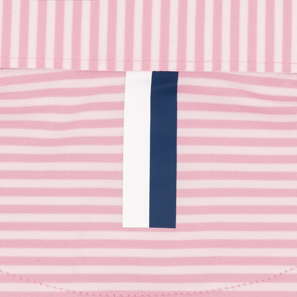 Rhoback Birdie Stripe Performance Polo in Lotus Pink/White at Baseline Social