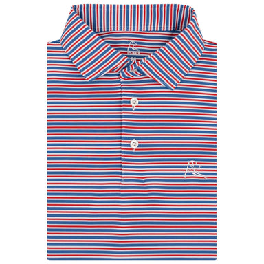 Steward Stripe Performance Polo in USA - Baseline Social