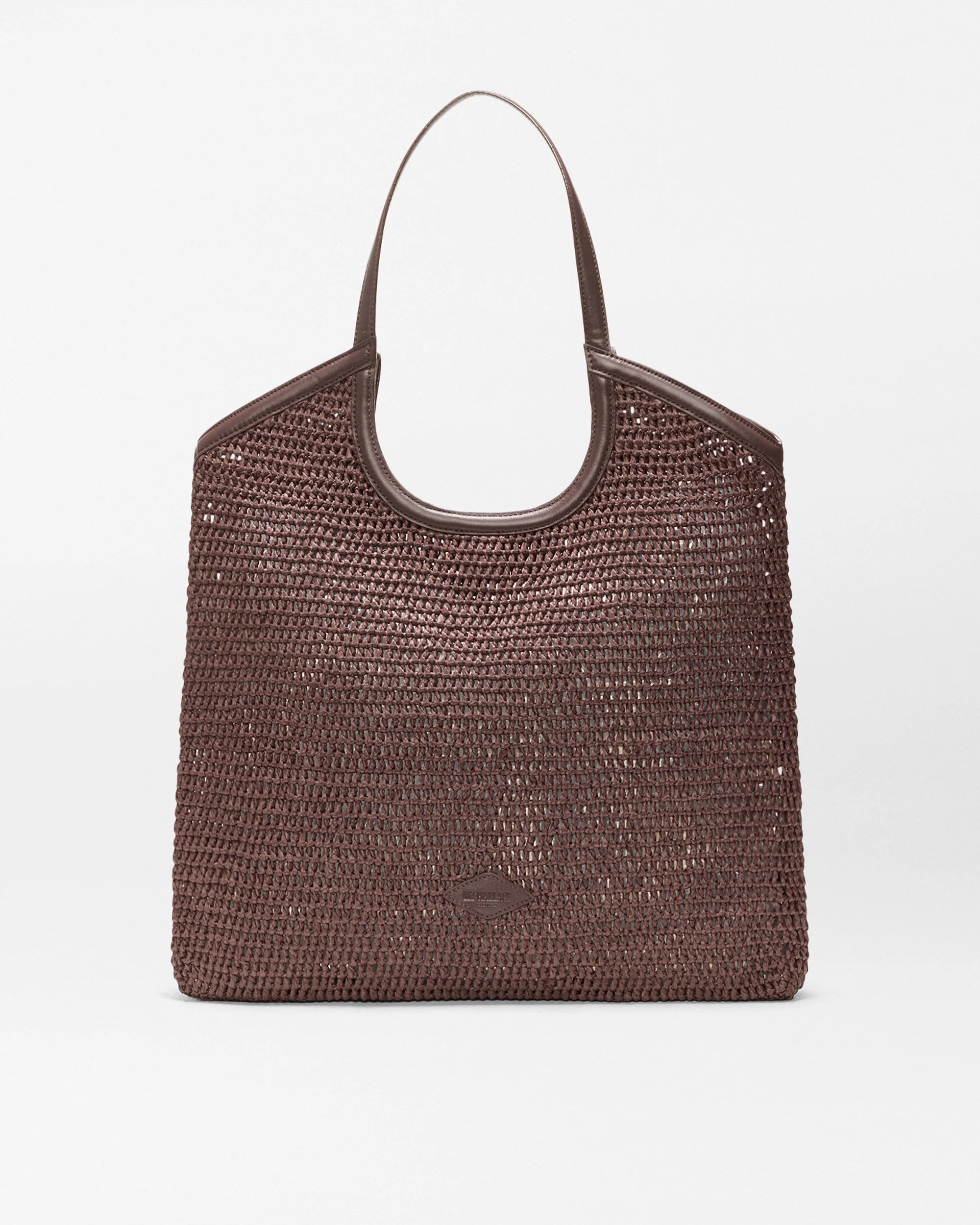 MZ Wallace Large Crochet Georgica Tote in Brown at Baseline Social