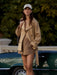 Varley Maddox Short Trench in Light Tan at Baseline Social
