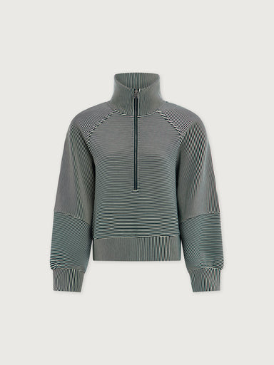 Varley Milano 2.0 Half-Zip Sweat in Ponderosa Pine/Pristine at Baseline Social
