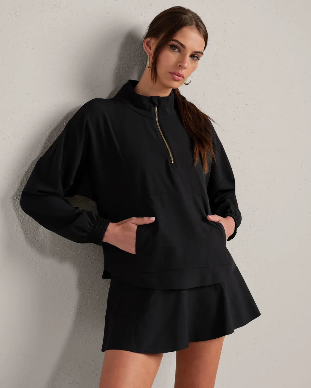 Rhone Mirage Anorak in Pure Black at Baseline Social
