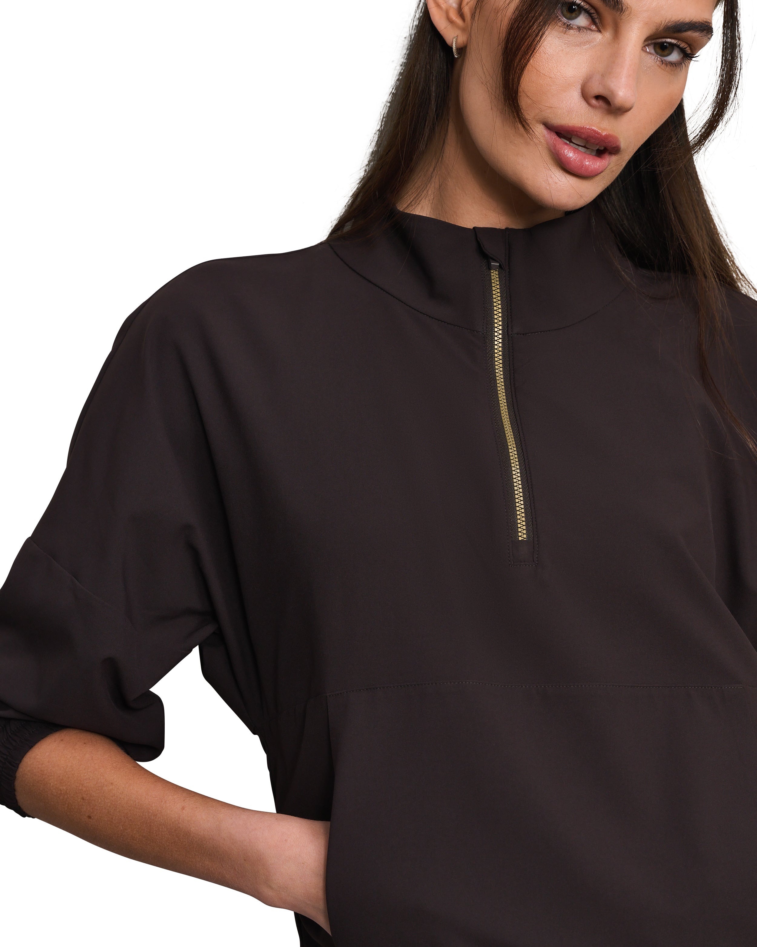 Rhone Mirage Anorak in Dark Espresso at Baseline Social