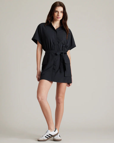 Mirage Shirt Dress in Black - Baseline Social