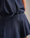 Rhone Mirage Sleeveless Notch Collar Blouse in Navy Blue at Baseline Social