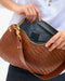 Clare V. Moyen Messenger in Hazelnut Woven Zig-Zag at Baseline Social