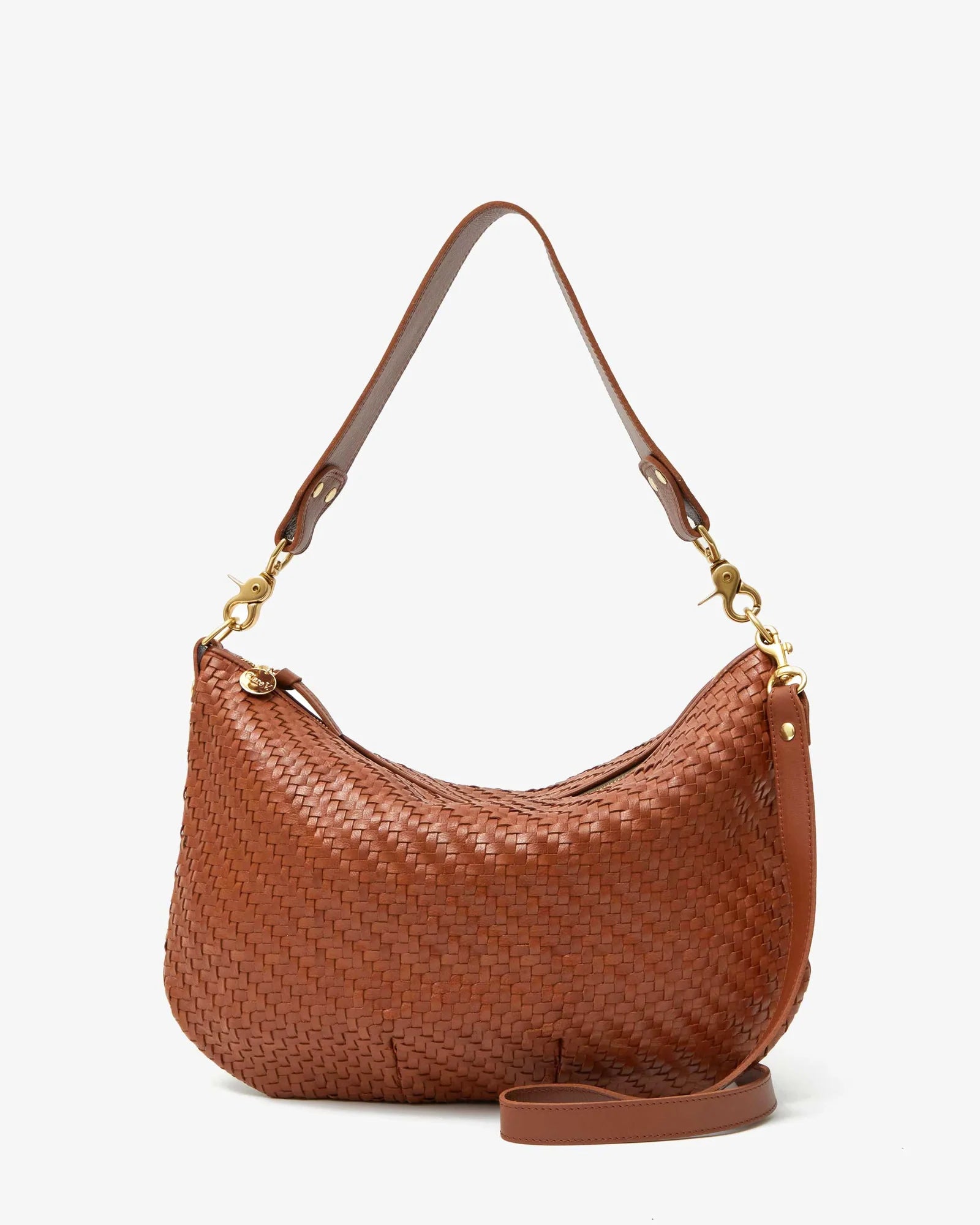 Clare V. Moyen Messenger in Hazelnut Woven Zig-Zag at Baseline Social