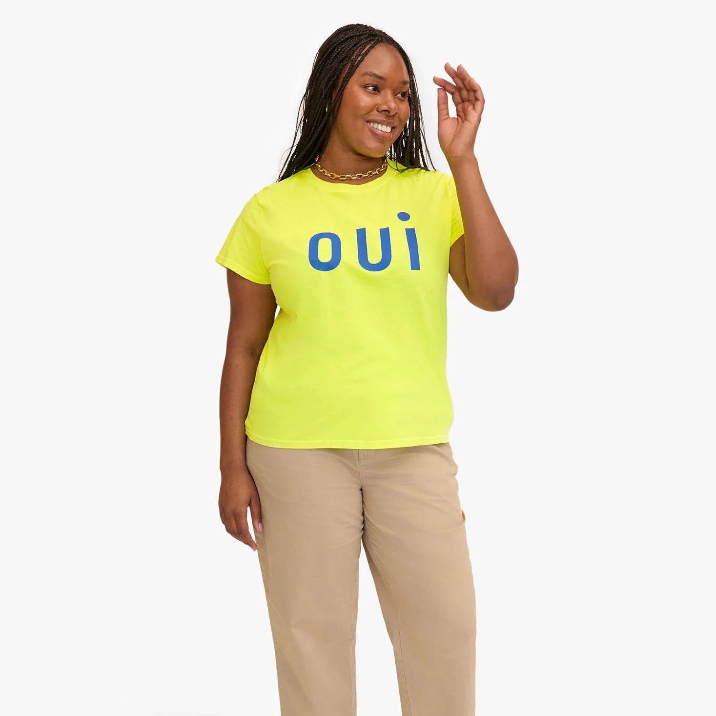 Clare V. Classic Tee Oui Neon Yellow
