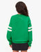 Clare V. Oversized Varsity Sweatshirt in Green at Baseline Social