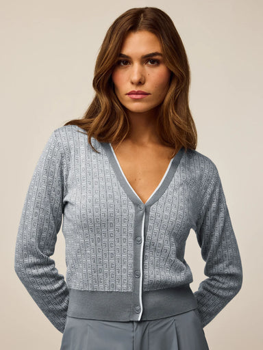 Greyson Pathfinder Leith Merino Sweater Cardigan in Bluestone at Baseline Social
