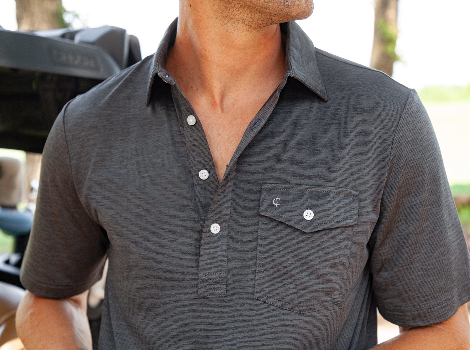 Performance Sport Players Shirt in Heather Rock Steady