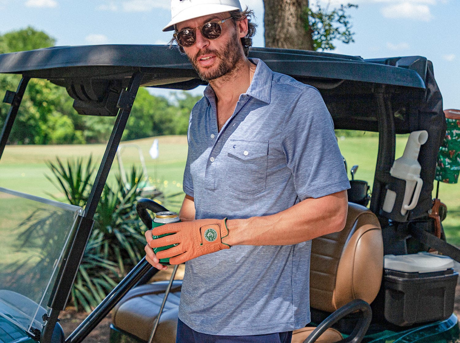 Criquet Performance Sport Players Shirt in Heather Waterford at Baseline Social