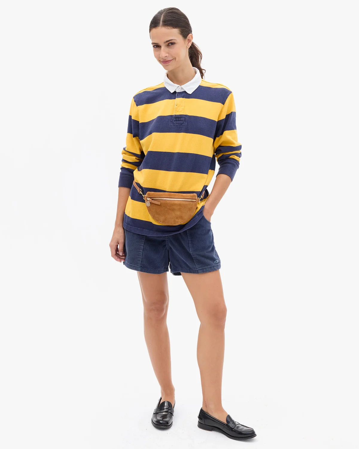 Clare V. Petite Fanny in Caramel Suede at Baseline Social