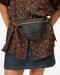 Clare V. Petite Fanny in Black Woven Zig-Zag at Baseline Social