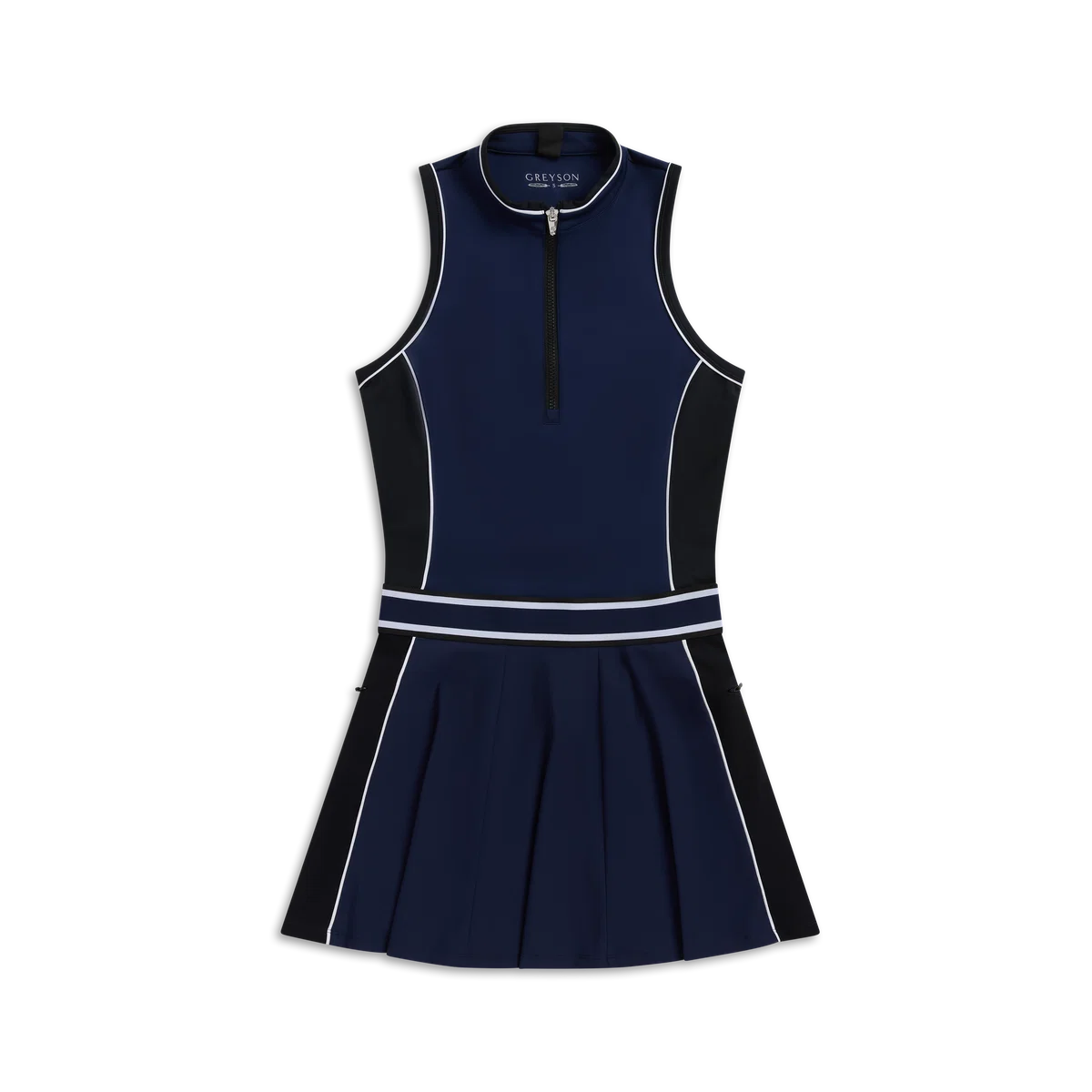 Greyson Phoenix Flare Dress in Maltese Blue at Baseline Social