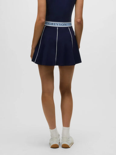 Greyson Phoenix Luxe Flare Skirt in Maltese Blue at Baseline Social