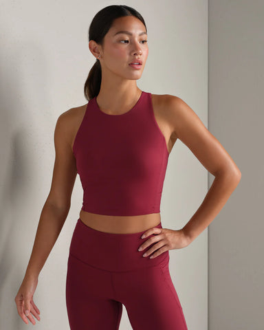 Rhone Revive Longline Bra in Cranberry at Baseline Social