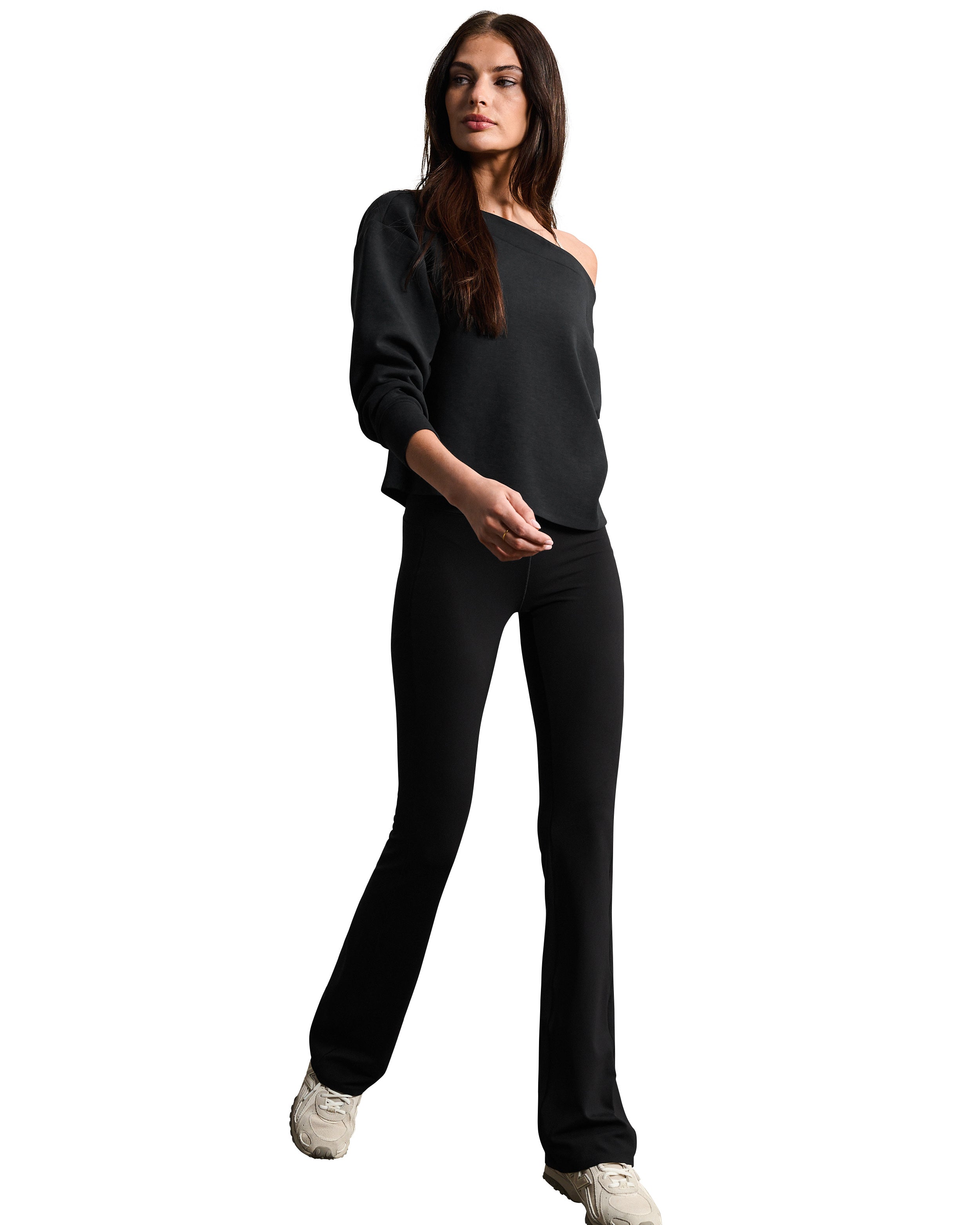 Rhone Dreamglow Bateau Top in Pure Black Heather at Baseline Social