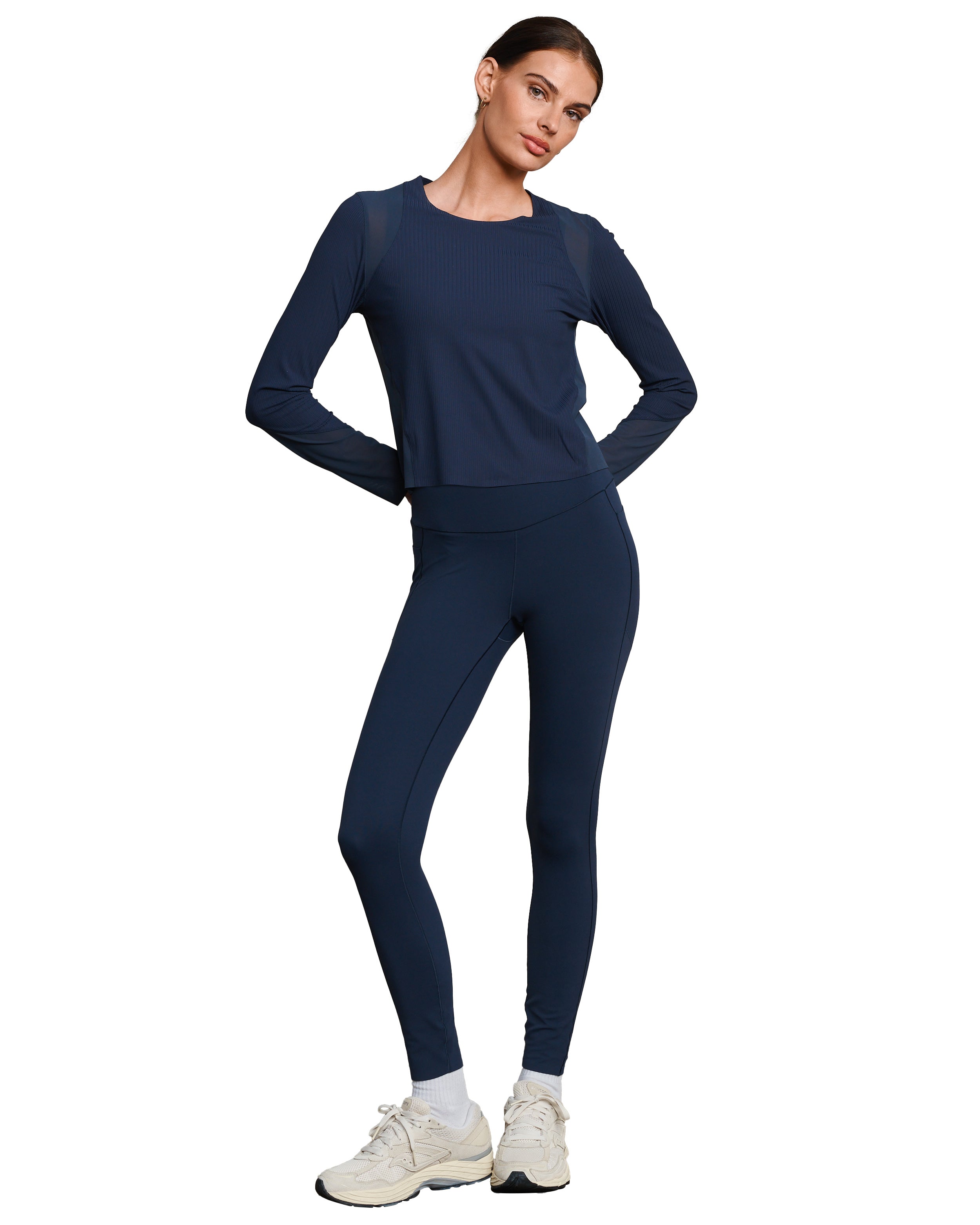 Rhone Lightspeed Long Sleeve in Navy Blue at Baseline Social