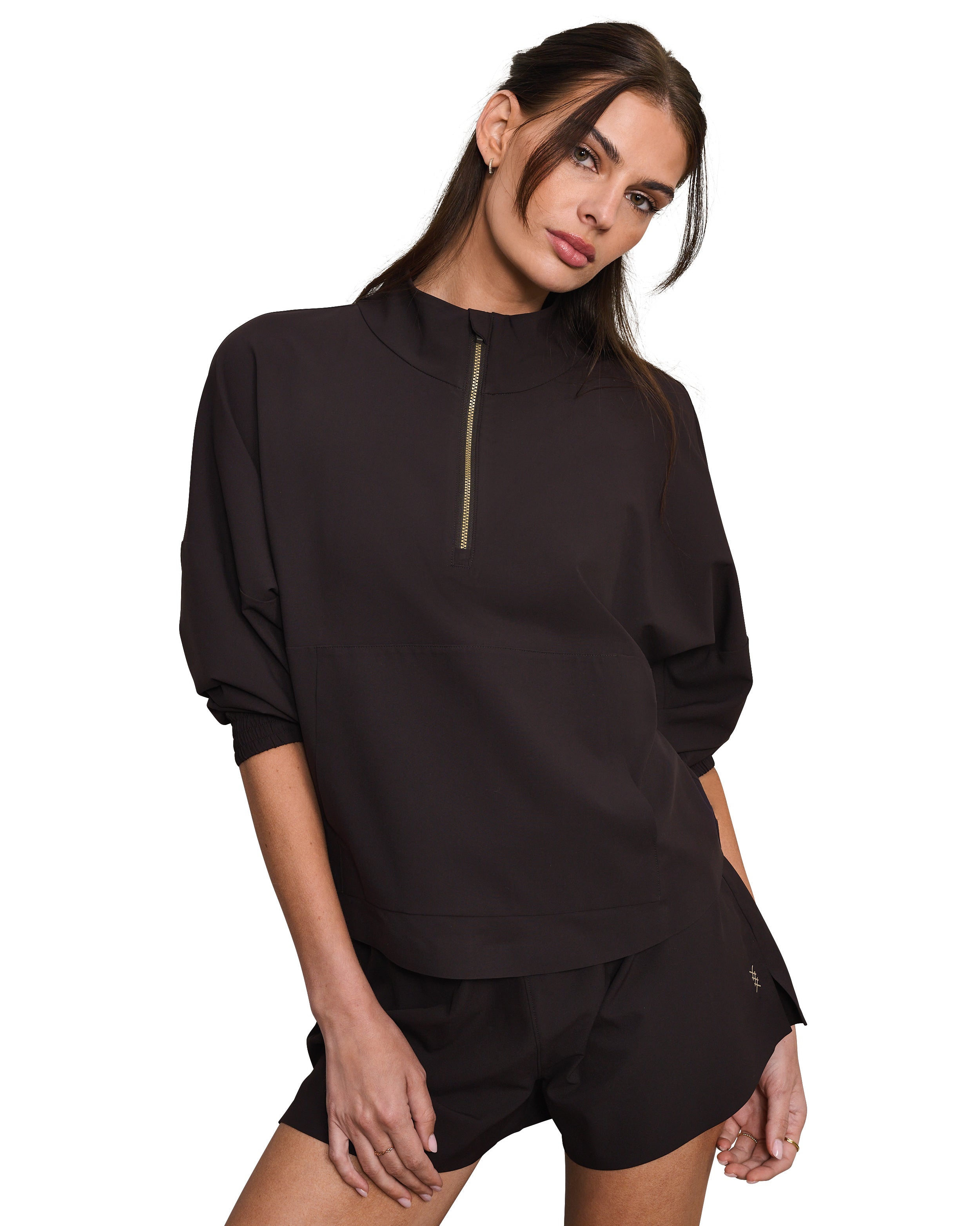 Rhone Mirage Anorak in Dark Espresso at Baseline Social