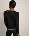 Rhone Varsity Cable Knit Sweater in Pure Black at Baseline Social