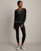 Rhone Varsity Cable Knit Sweater in Pure Black at Baseline Social