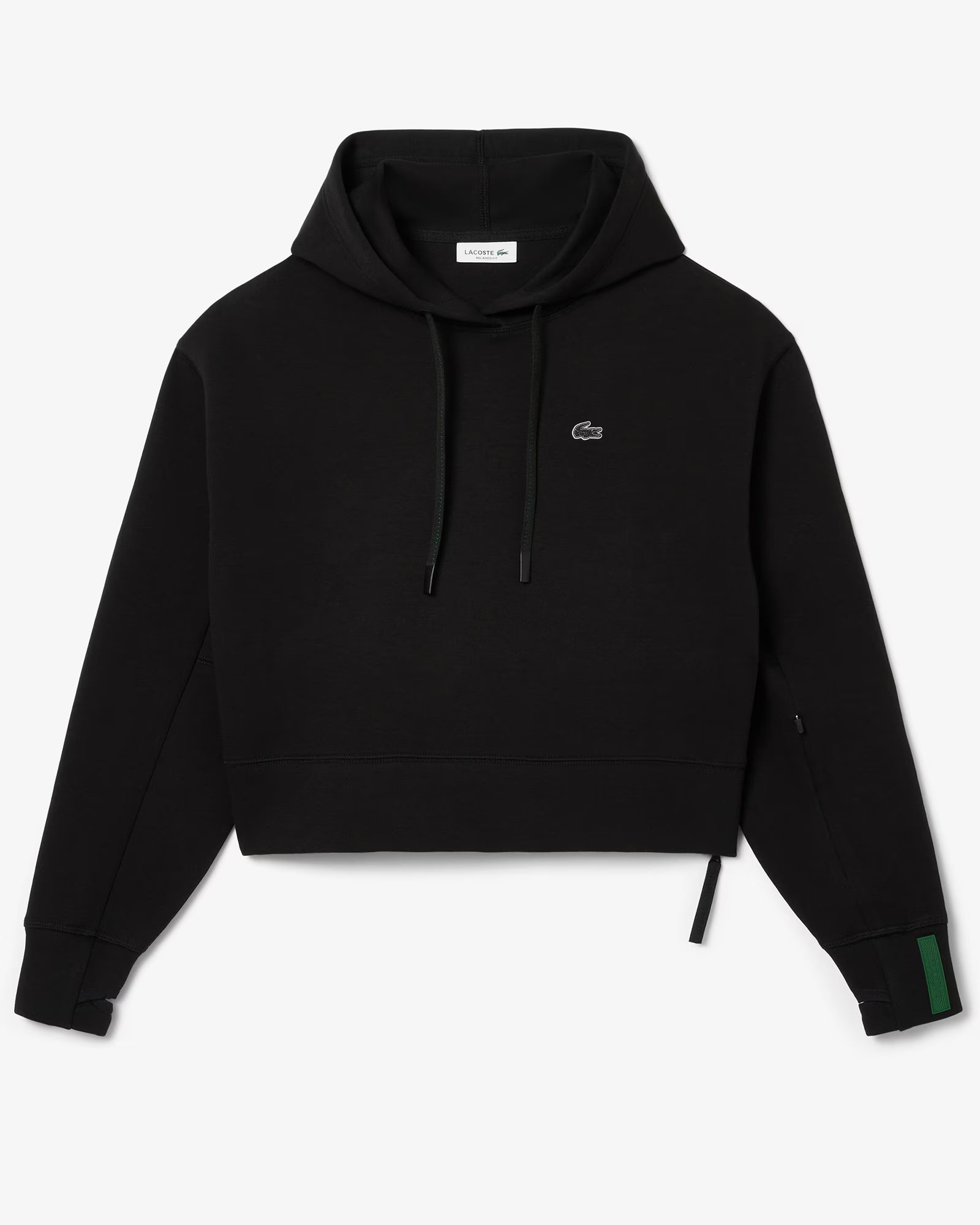 Lacoste Cotton Hoodie in Black at Baseline Social