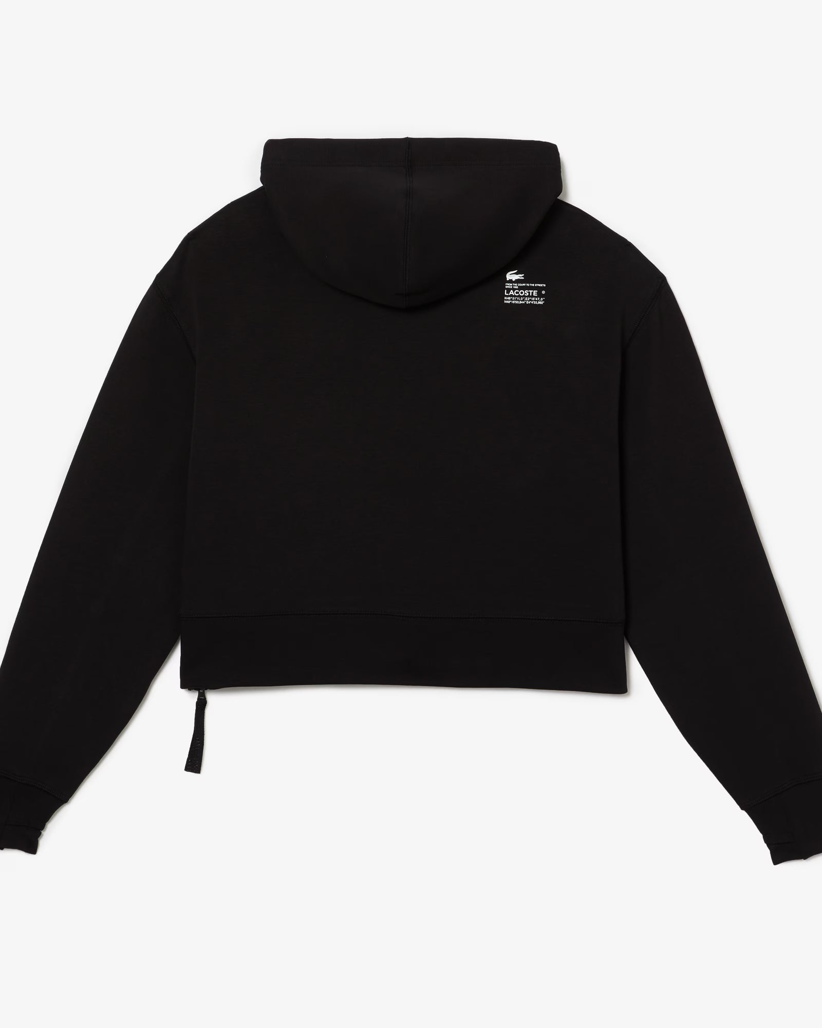 Lacoste Cotton Hoodie in Black at Baseline Social