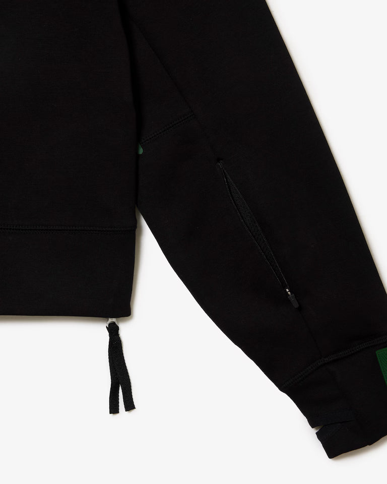 Lacoste Cotton Hoodie in Black at Baseline Social