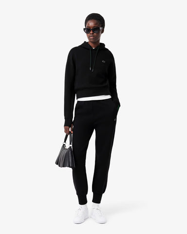 Lacoste Cotton Hoodie in Black at Baseline Social