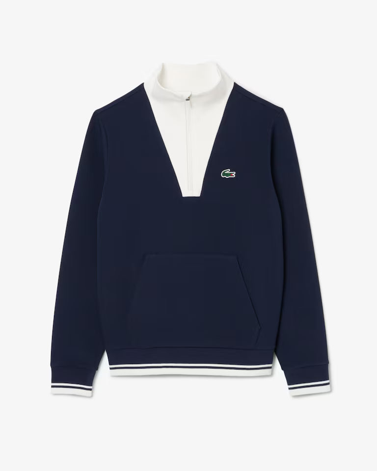 Lacoste Tennis Heritage UV Protect Sweatshirt in Navy Blue/White at Baseline Social