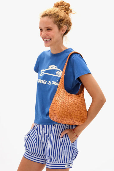 Clare V. Petit Bando Woven Bag in Natural at Baseline Social