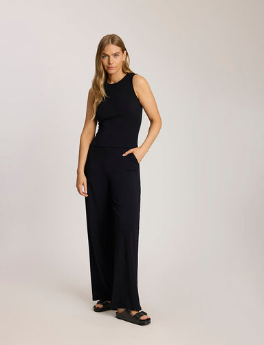 Butter Luxe Travel Trouser in Black