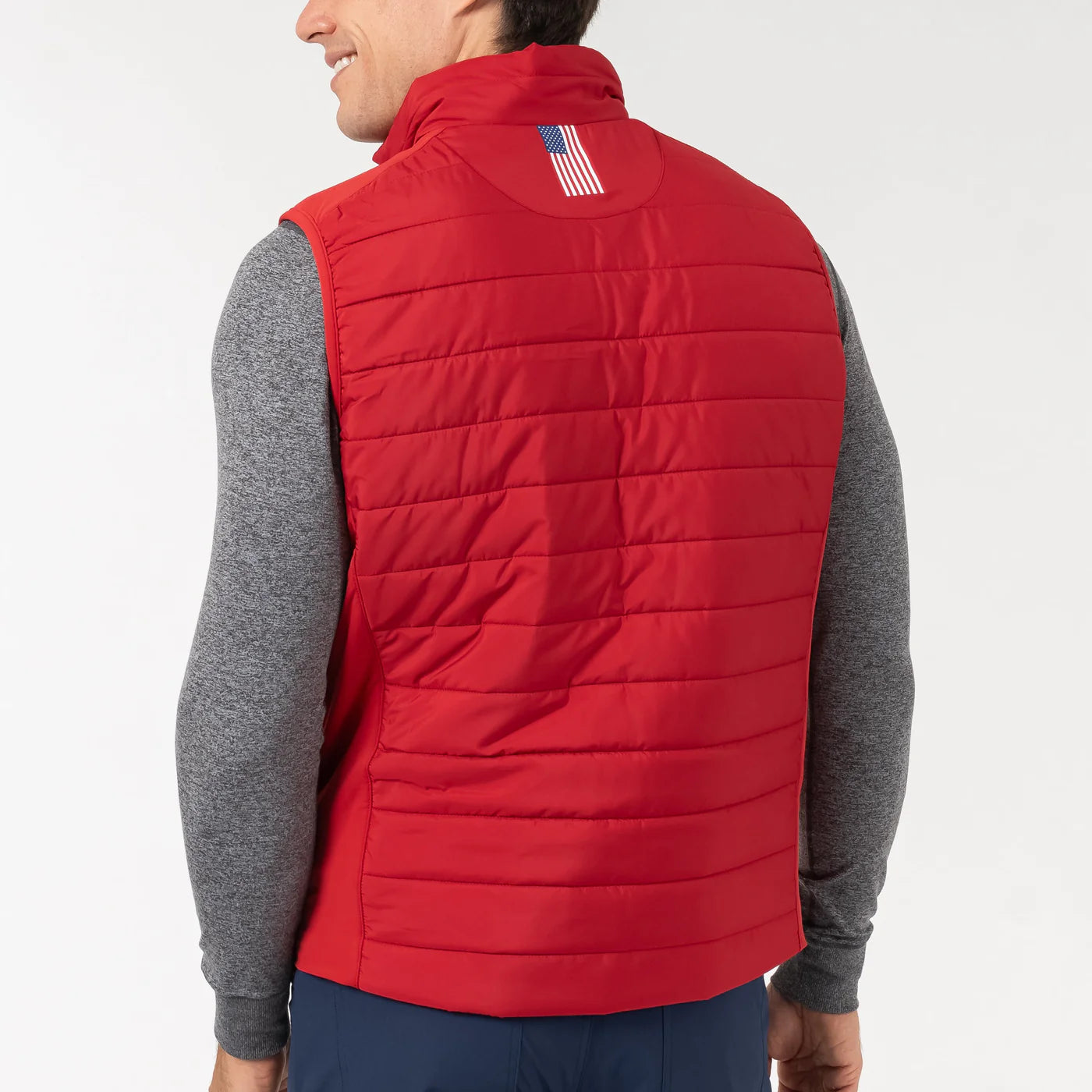 Fulton Performance Vest in Cardinal Red/Fleet Navy
