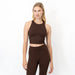 Rhoback Vista Crop Tank in Cocoa at Baseline Social