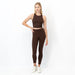Rhoback Vista Crop Tank in Cocoa at Baseline Social