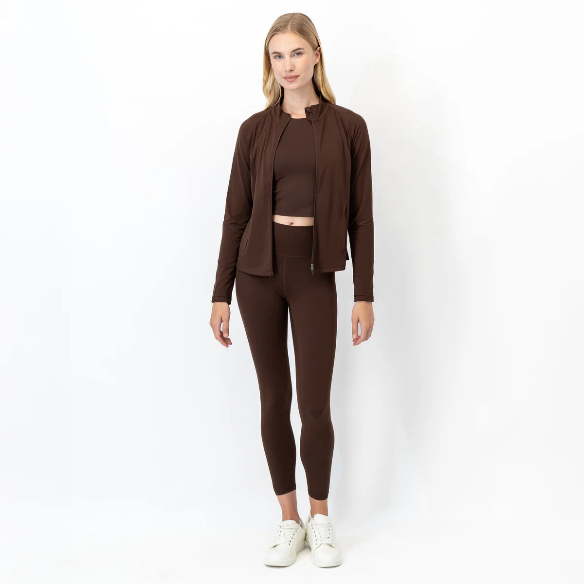 Rhoback Vista High-Rise Legging in Cocoa at Baseline Social