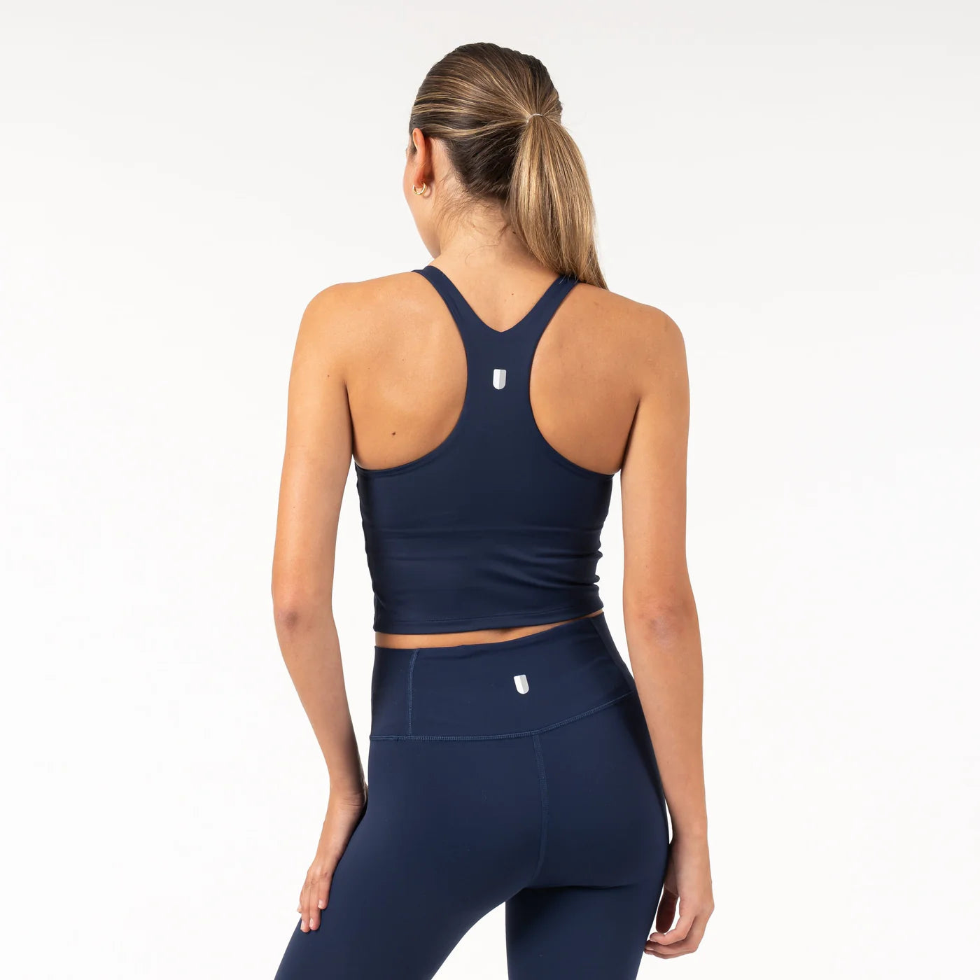 Vista Crop Tank in Fleet Navy