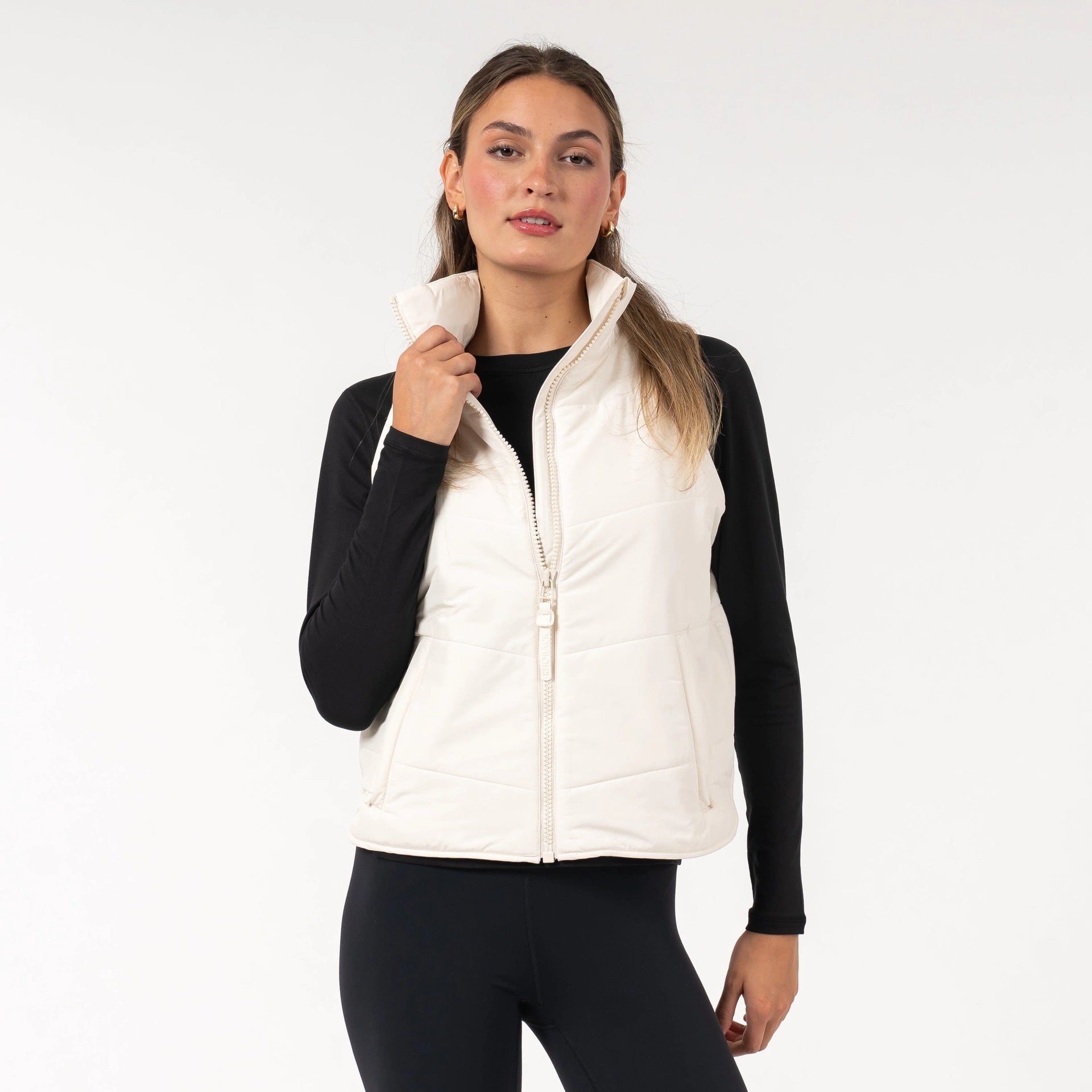 Rhoback Cisco Insulated Vest in Ivory at Baseline Social